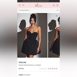 Oh Polly Emeline Corset Tulle Mini Dress